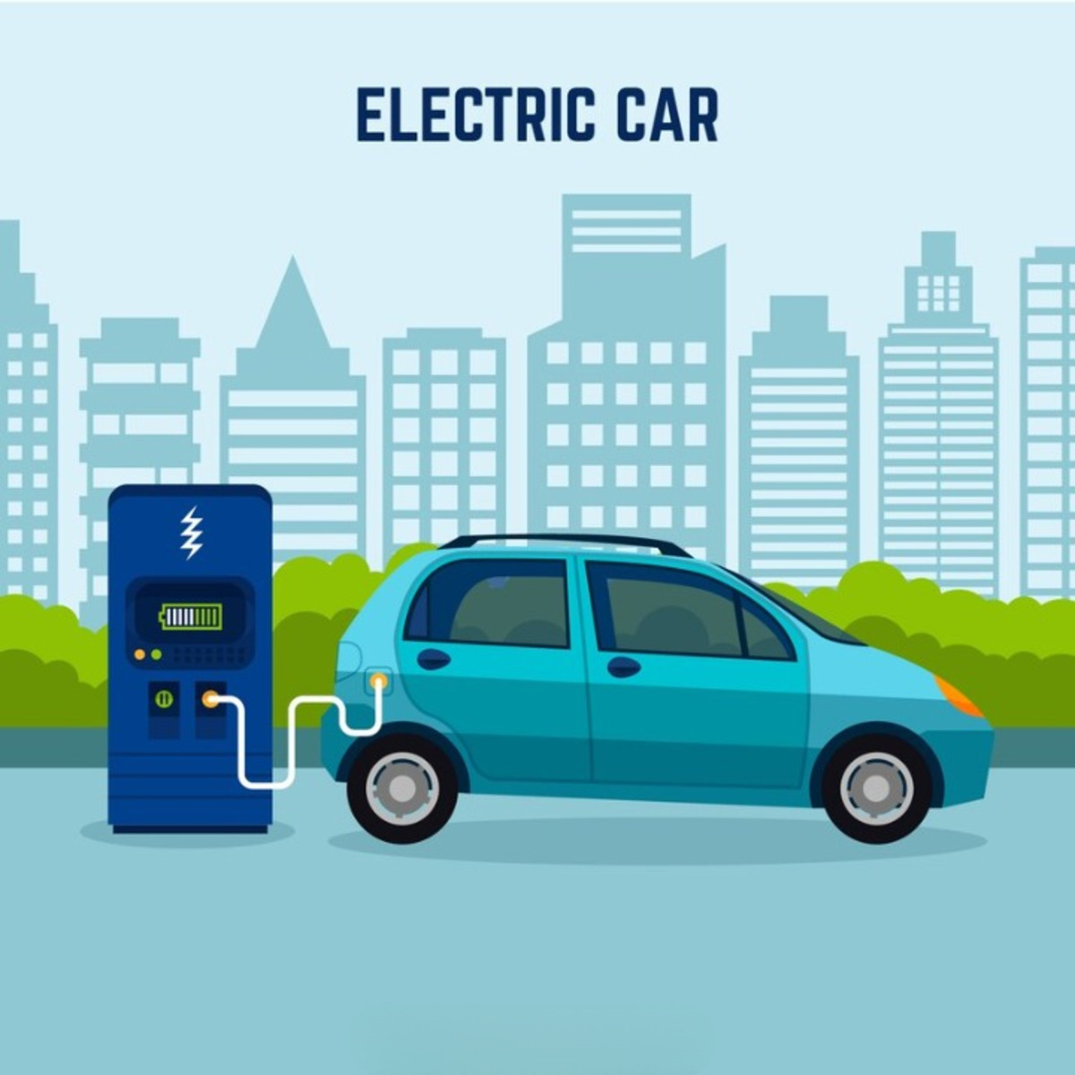 Charging a Electric car 