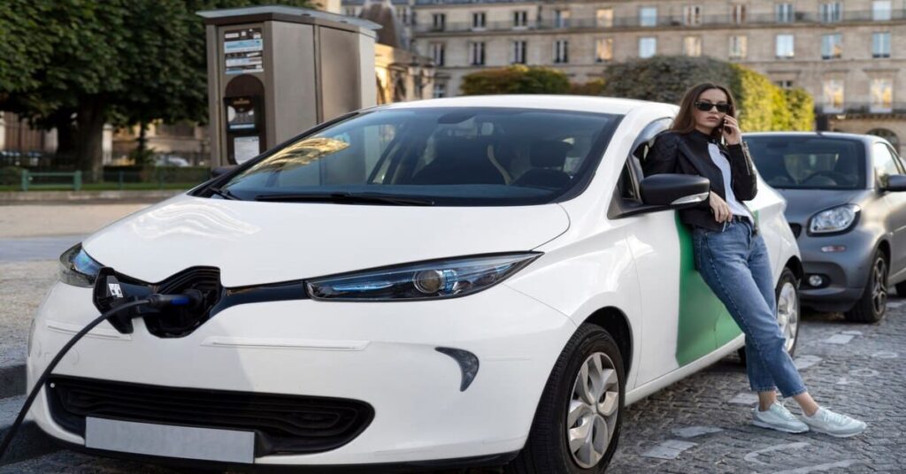 EV car charging at hotel